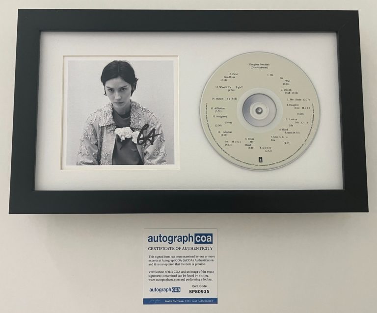 GRACIE ABRAMS SIGNED DAUGHTER FROM HELL FRAMED & MATTED CD w/ AUTOGRAPH COA