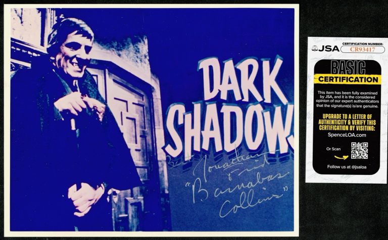 Jonathan Frid Signed Autographed Dark Shadows 8x10 Photo JSA Char Inscription 2