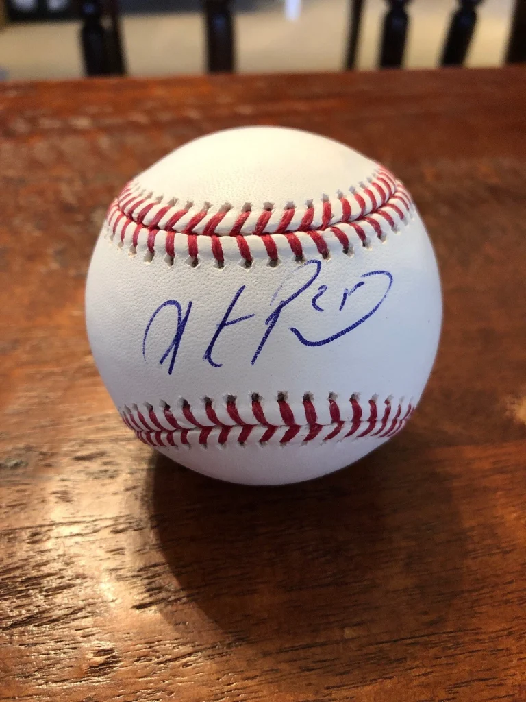 Mitch Moreland Steve Pearce Dual Signed Baseball Psa Dna Coa Boston Red Sox