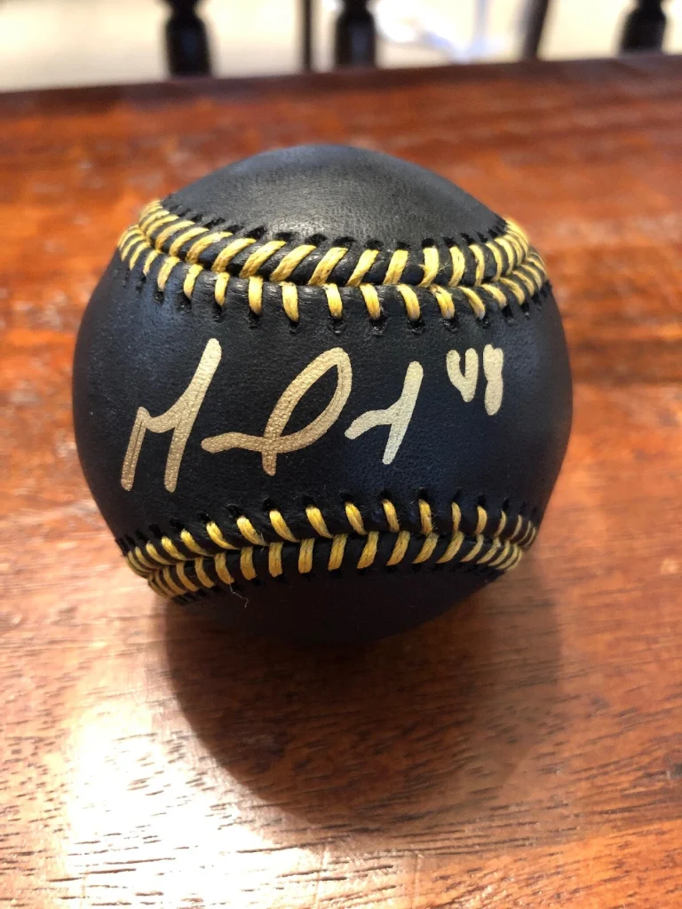 German Marquez Signed Black Major League Baseball Colorado Rockies Proof Coa