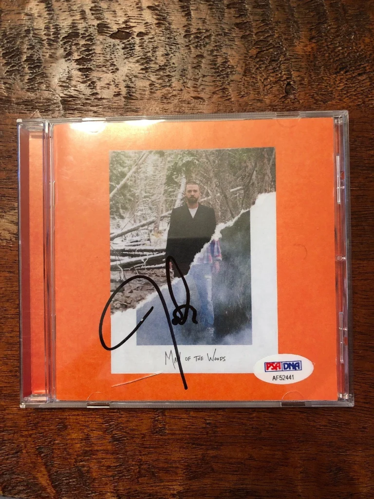 Justin Timberlake Signed Man Of The Woods Cd Album Psa/Dna Coa Autographed
