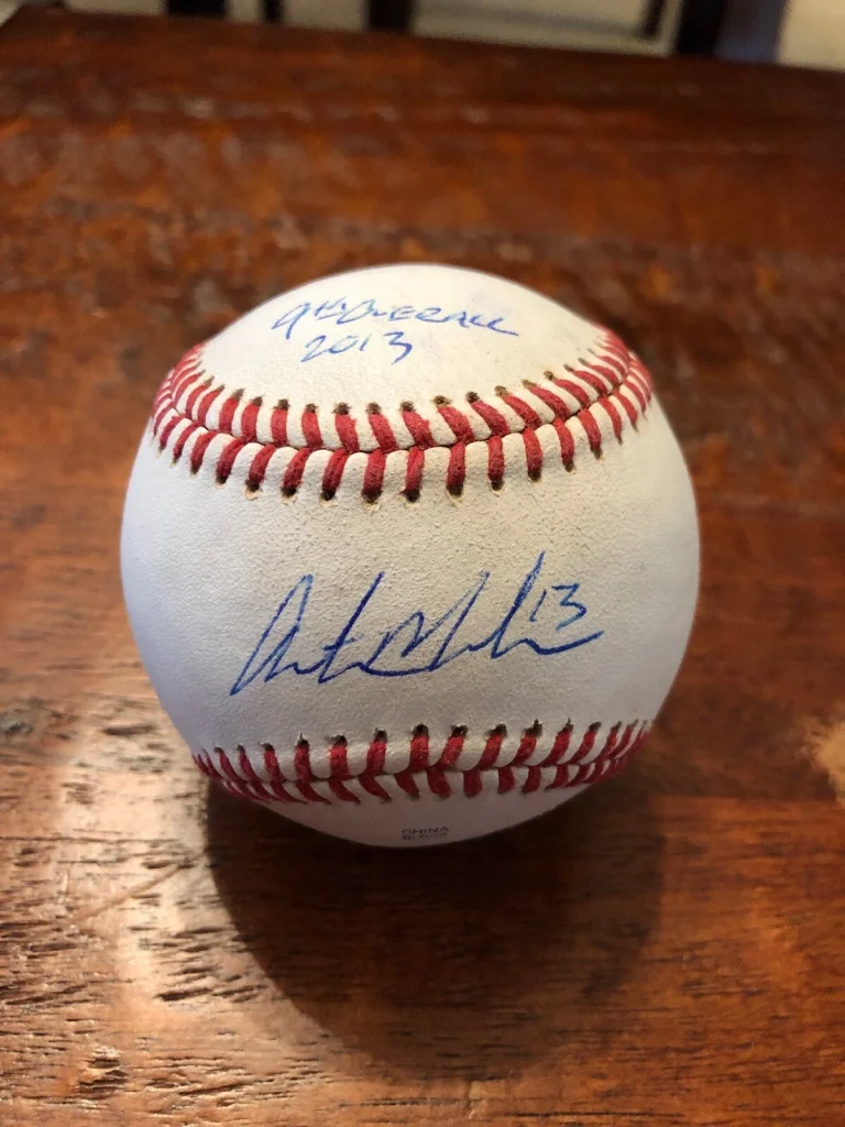 Austin Meadows Minor League Signed Game Used Baseball PSA DNA Coa Tampa Bay Rays
