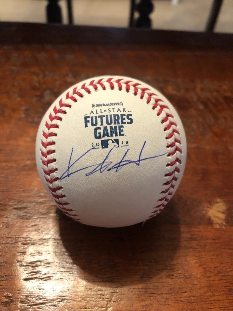 Keston Hiura Signed 2018 Futures Game Baseball PSA DNA Coa Milwaukee Brewers