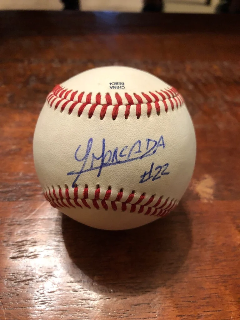 Yoan Moncada Pre Rookie Signed Baseball PSA DNA Coa Red White Sox