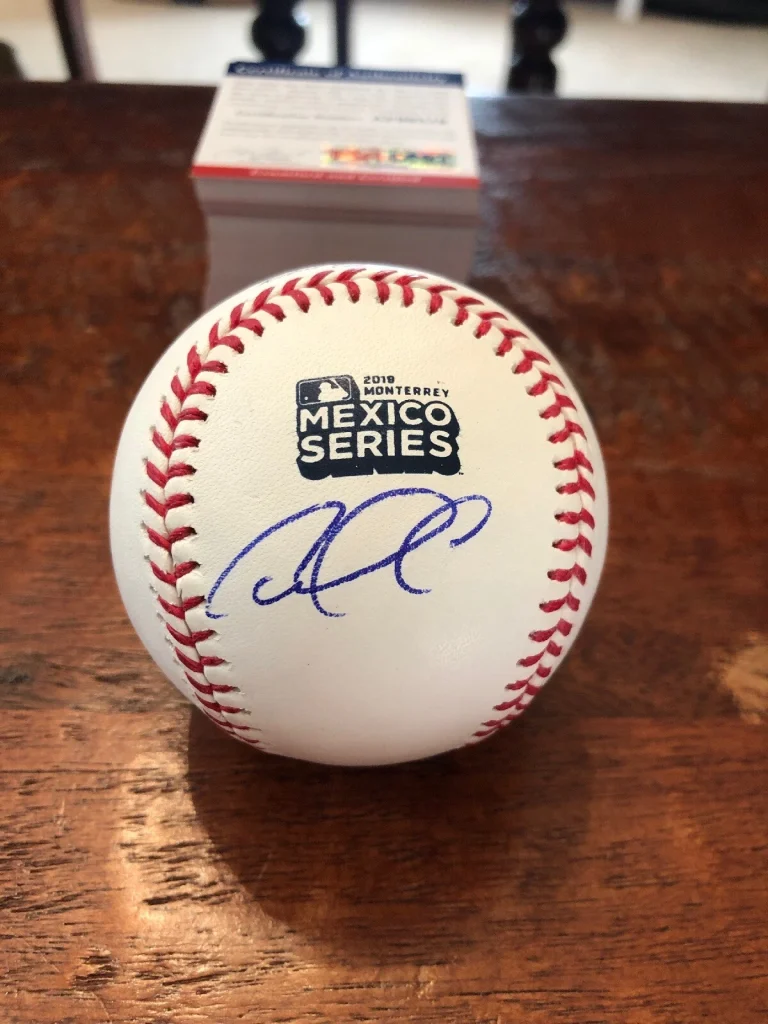 Carlos Correa Signed 2019 Mexico Series Baseball PSA DNA Coa Houston Astros