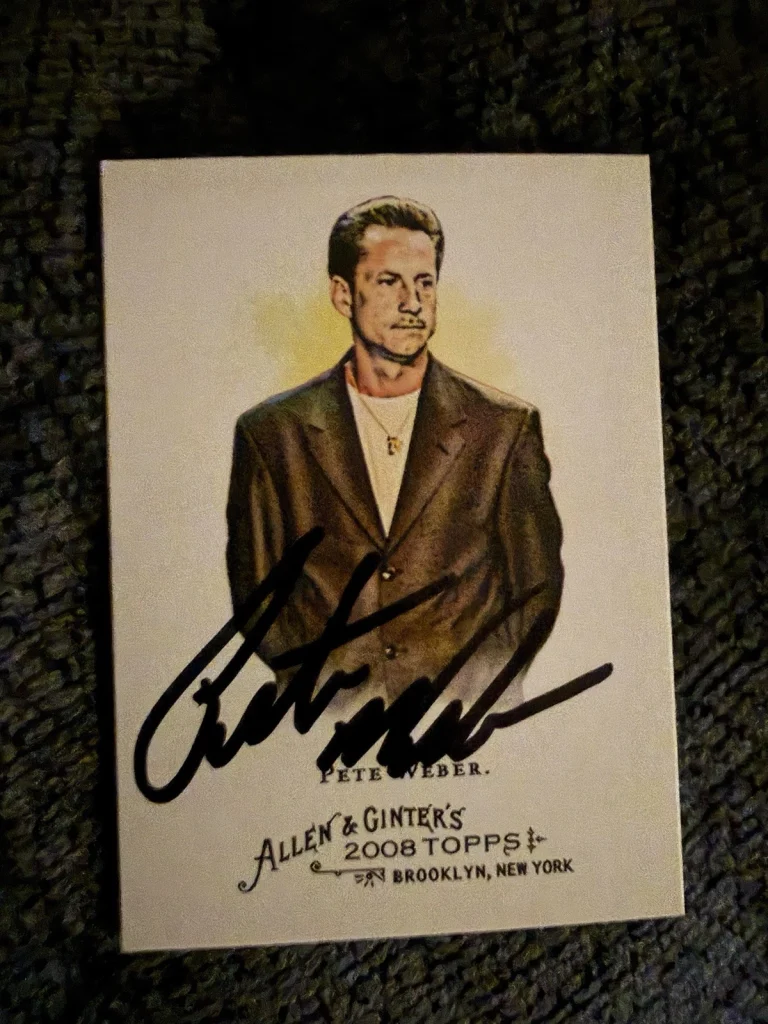 Pete Weber Signed Trading Card PBA Bowling Allen & Ginter