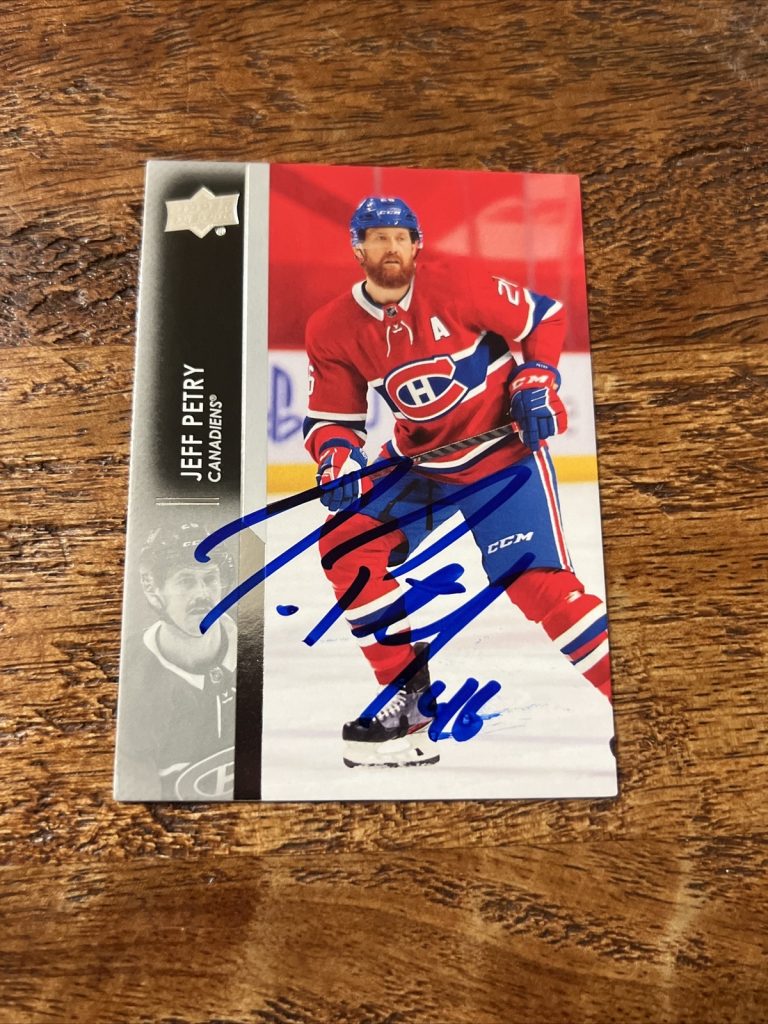 Jeff Petry IP Signed 2021-22 Upper Deck Hockey Card Canadiens Autographed