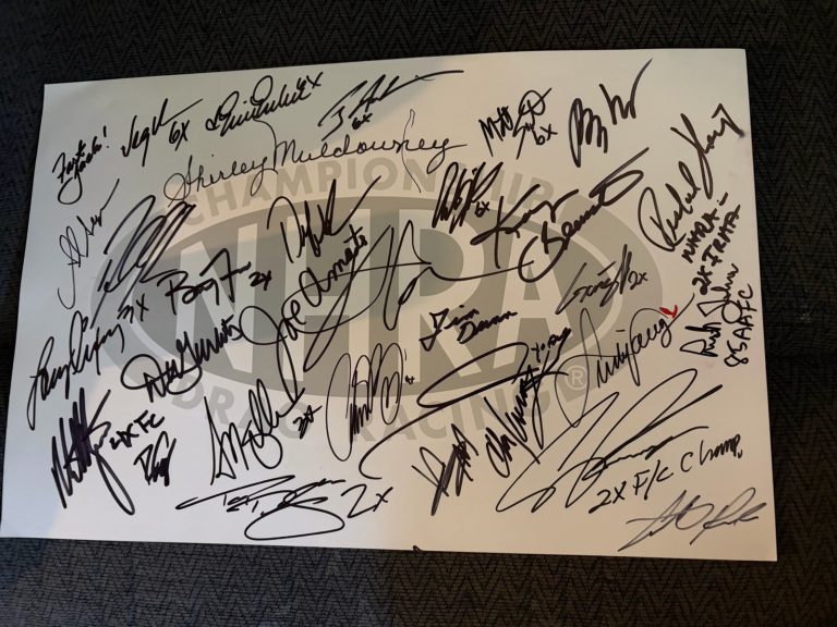 32 Nhra Legends Signed 11 X 17 Poster Shirley Muldowney Don Prudhomme John Force