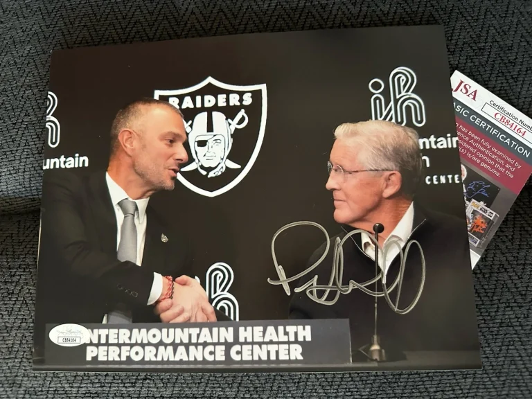 Pete Carroll Signed 8 X 10 Photo JSA Authentication COA Autographed Raiders