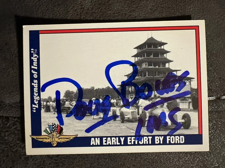 Signed Trading Card Indy 500 Car Indianapolis Doug Boles Autographed