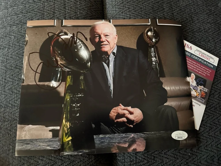 Jerry Jones Signed 8 X 10 Photo Cowboys JSA Authentication COA Not Fake Mail