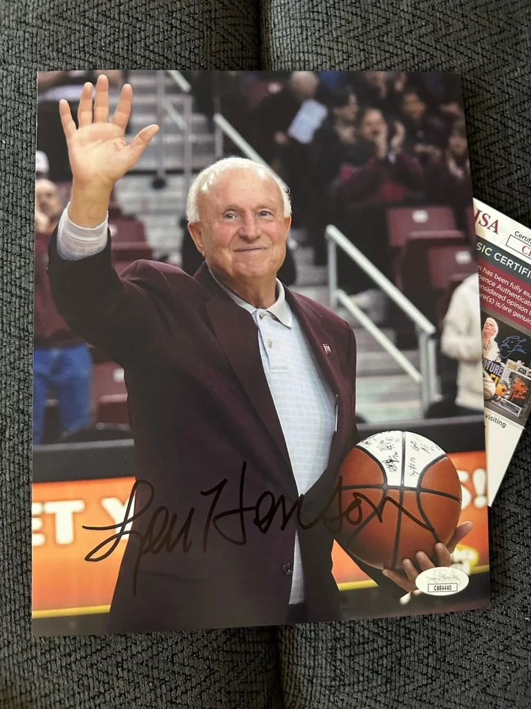Lou Henson Signed 8 X 10 Photo Autographed Illinois JSA Authentication COA
