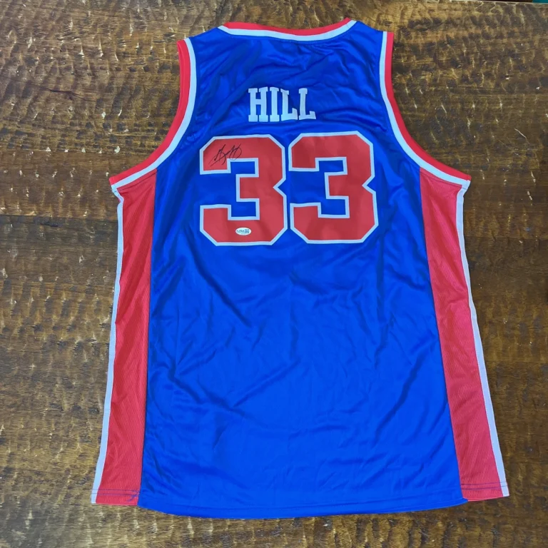 Grant Hill Signed Detroit Pistons Jersey JSA Coa Autographed