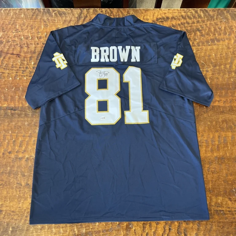 Tim Brown Signed Notre Dame Fighting Irish Jersey JSA Coa Autographed