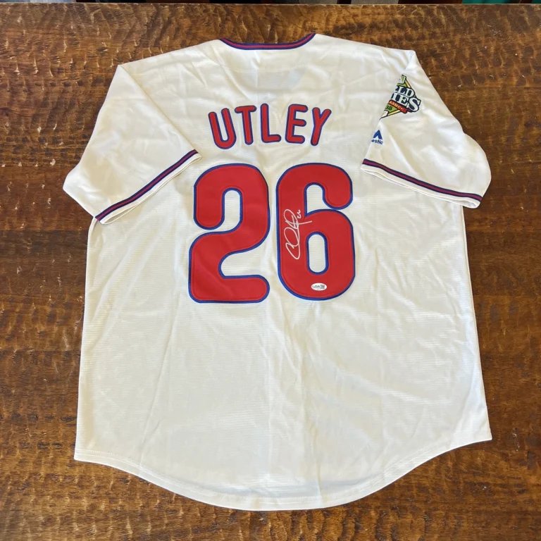 Chase Utley Signed Philadelphia Phillies Jersey JSA Coa Autographed
