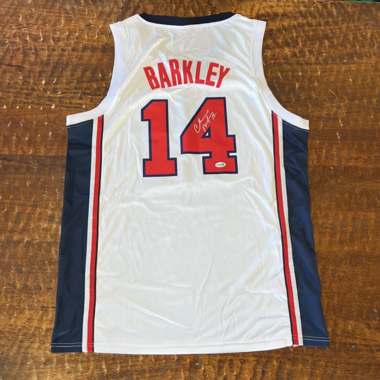 Charles Barkley Signed USA Jersey JSA Coa Autographed Suns 76ers