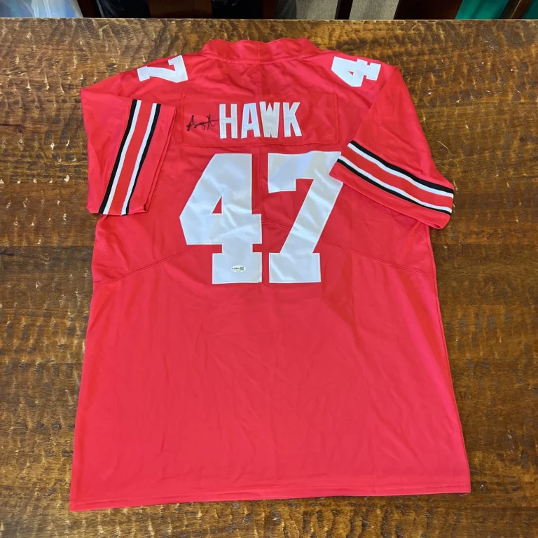 AJ Hawk Signed Ohio State Buckeyes Jersey JSA Coa Autographed