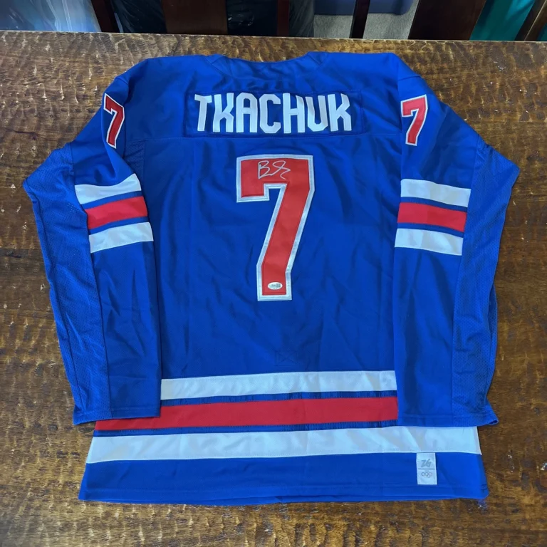 Brady Tkachuk Signed USA Jersey JSA Coa Autographed