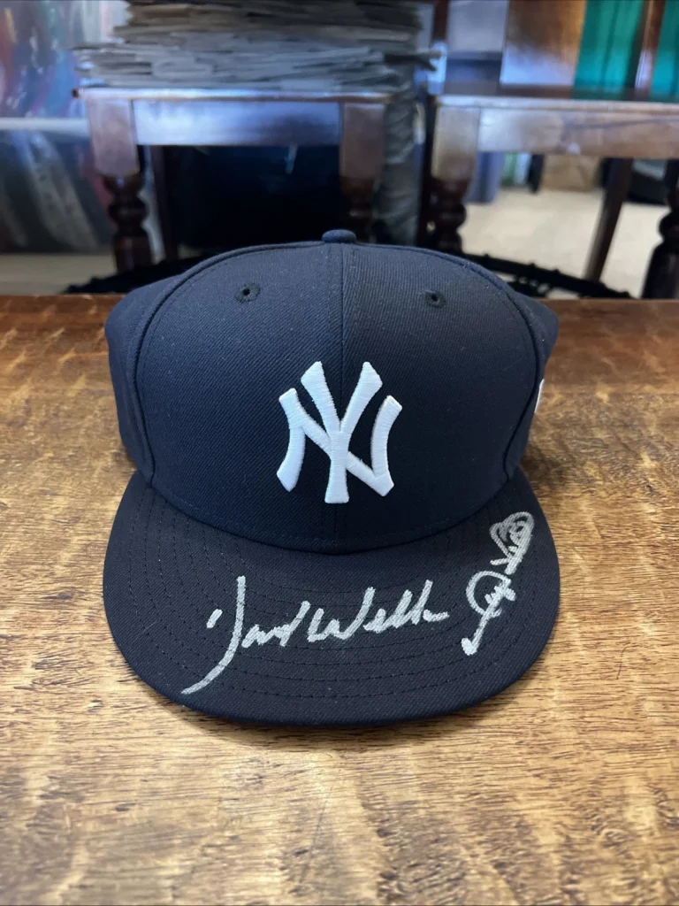 David Wells Gary Sheffield Signed New York Yankees Hat JSA Coa Autographed