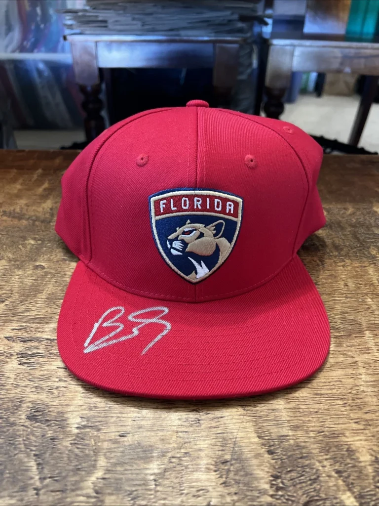 Brady Tkachuk Signed Florida Panthers Hat JSA Coa Autographed