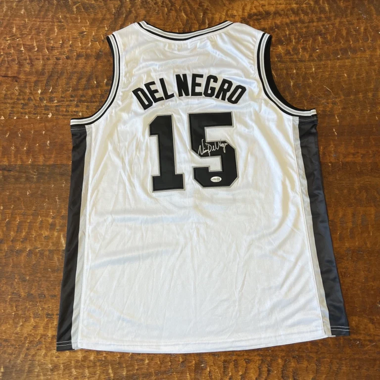 Vinny Del Negro Signed San Antonio Spurs Jersey JSA Coa Autographed