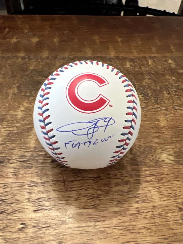 Dexter Fowler Signed Chicago Cubs Logo Baseball JSA Coa Autographed
