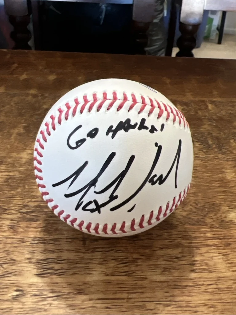 Mike Macdonald Signed Hall Of Fame Baseball JSA Coa Autographed Seattle Seahawks