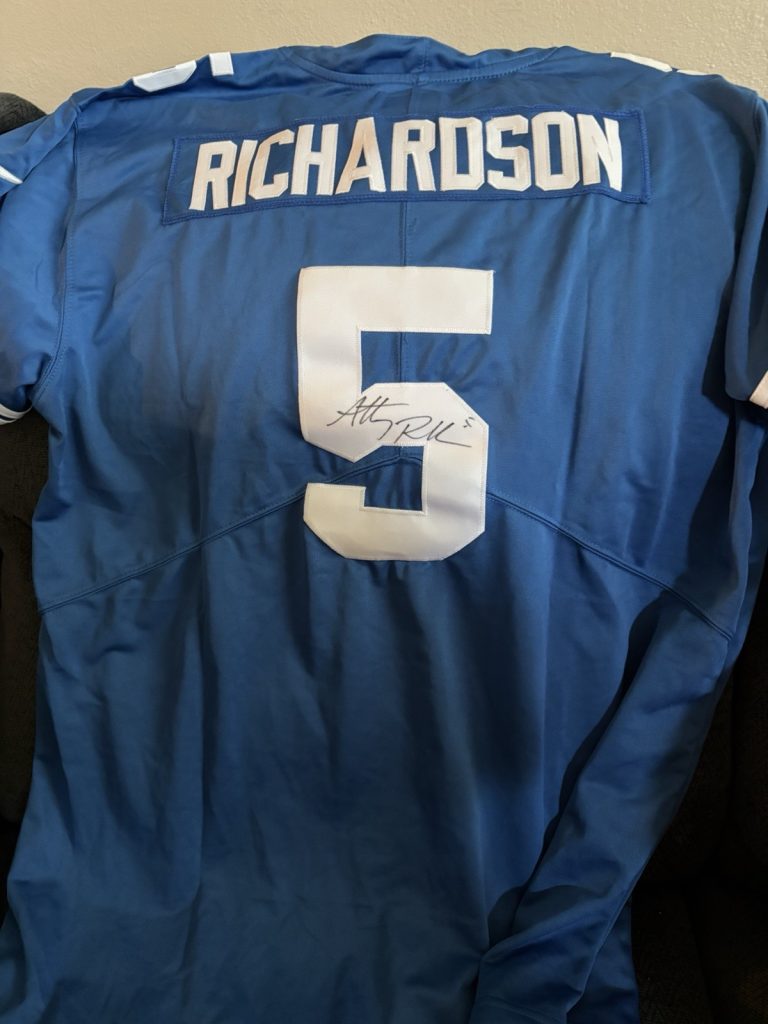 Anthony Richardson SIGNED Colts Jersey Stitched Autographed Size XL