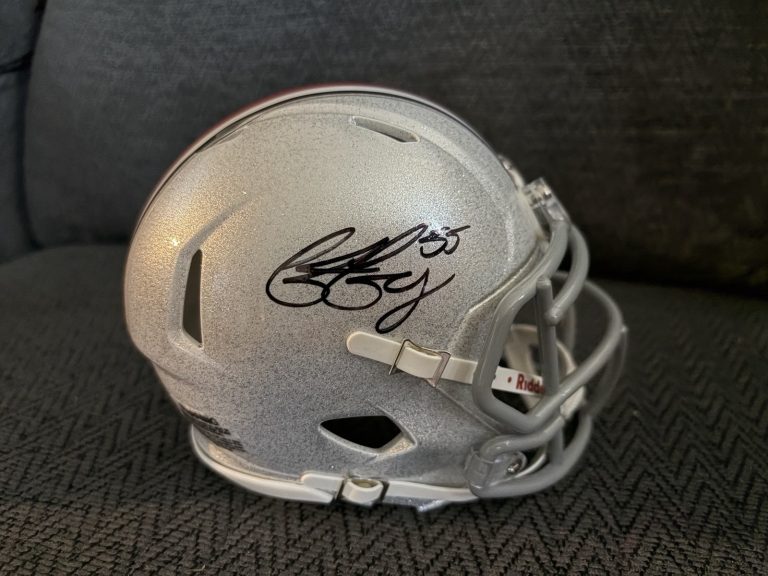 Caden Curry Signed Mini Helmet Autographed Ohio State Buckeyes