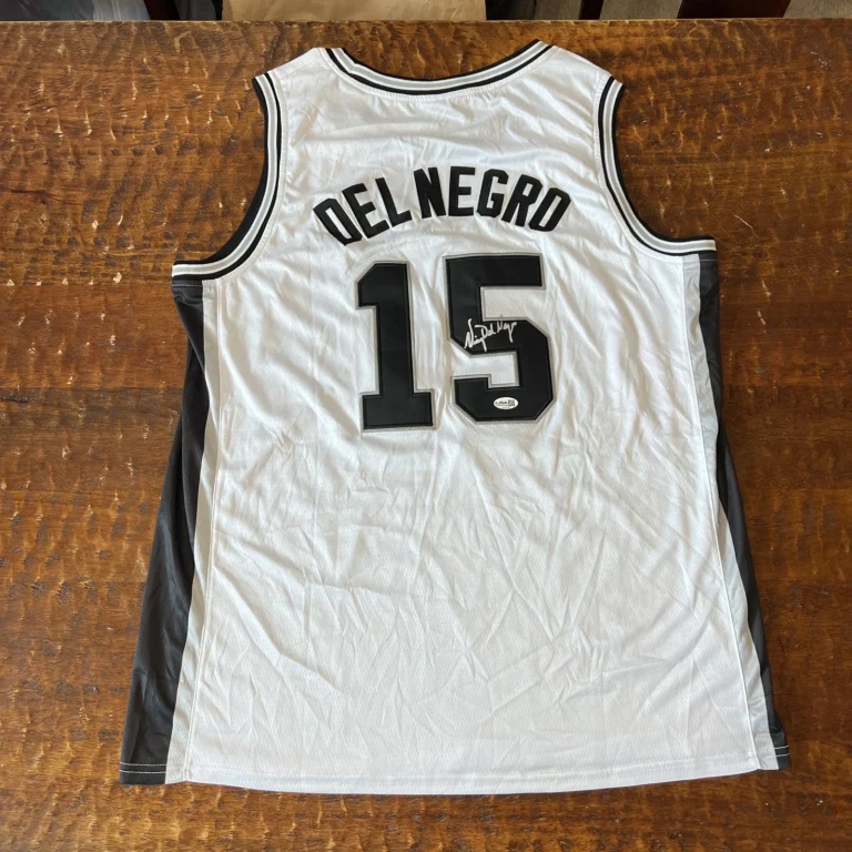 Vinny Del Negro Signed San Antonio Spurs Jersey JSA Coa Autographed