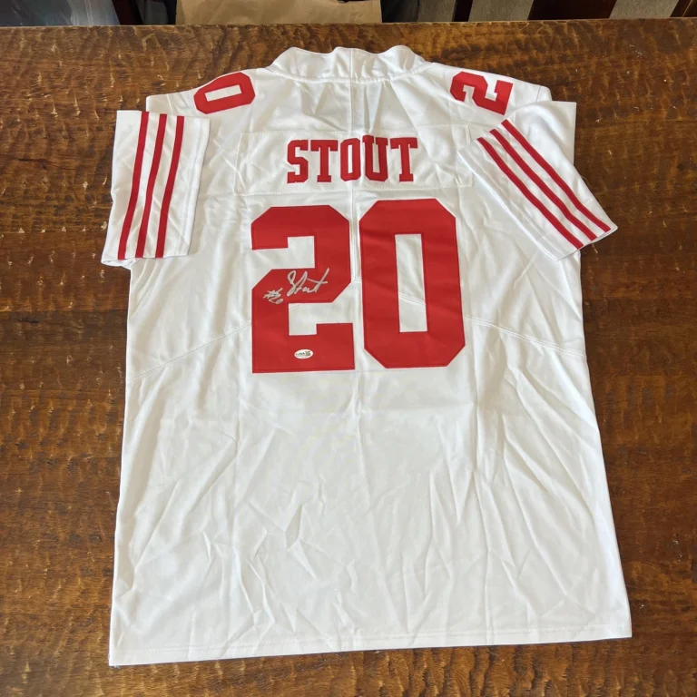 Upton Stout Signed San Francisco 49ers Jersey JSA Coa Autographed