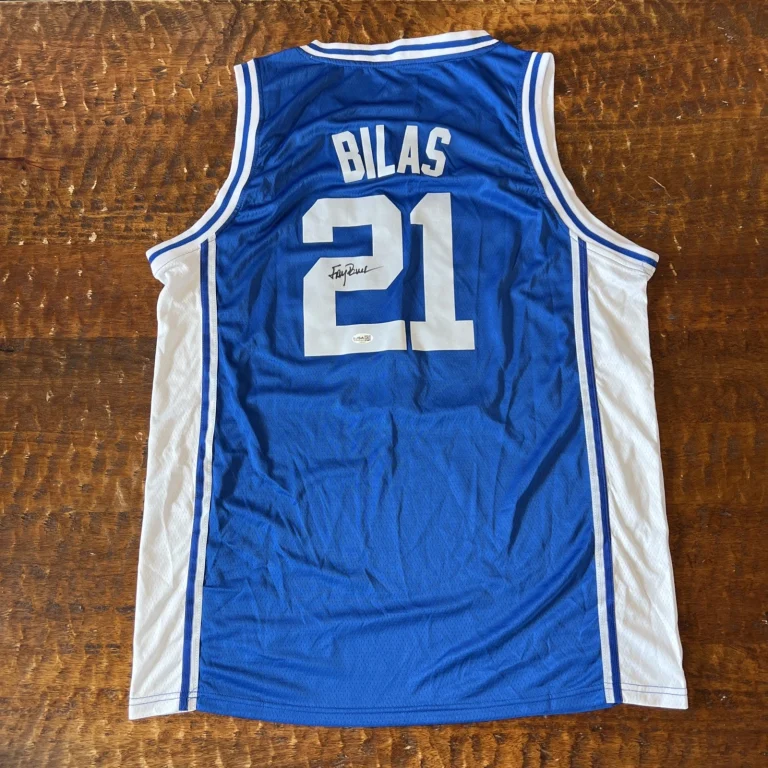 Jay Bilas Signed Duke Blue Devils Jersey JSA Coa Autographed