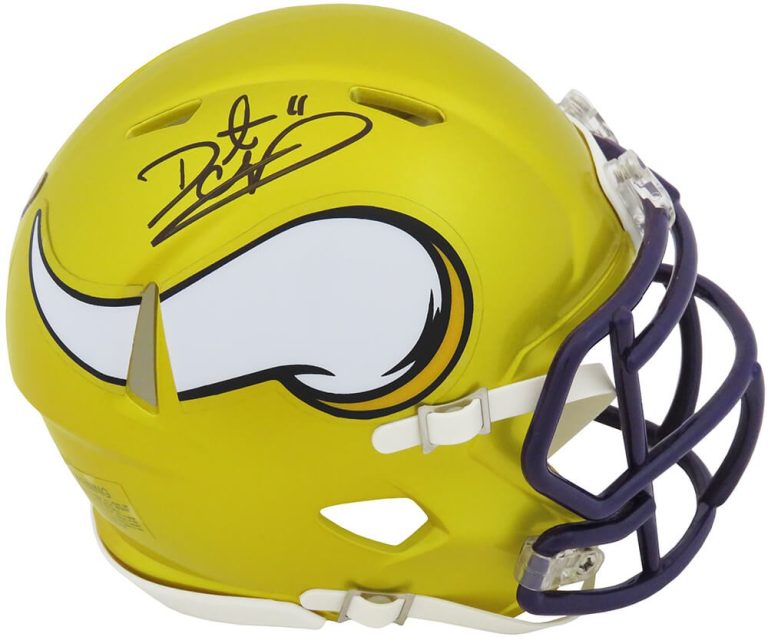 Daunte Culpepper Signed Vikings FLASH Riddell Speed Mini Helmet - (SCHWARTZ COA)