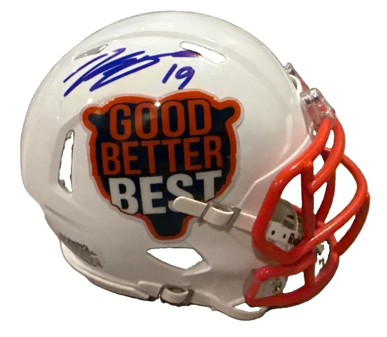 TORY TAYLOR signed (CHICAGO BEARS) Good Better Best Mini helmet JSA CR86593