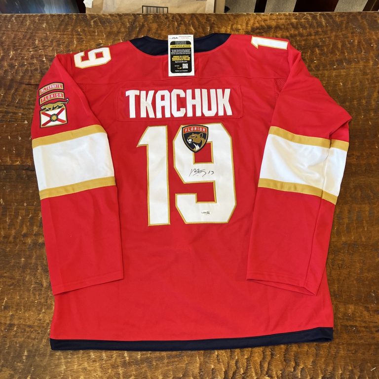 Matthew Tkachuk Signed Florida Panthers Jersey JSA Coa Autographed