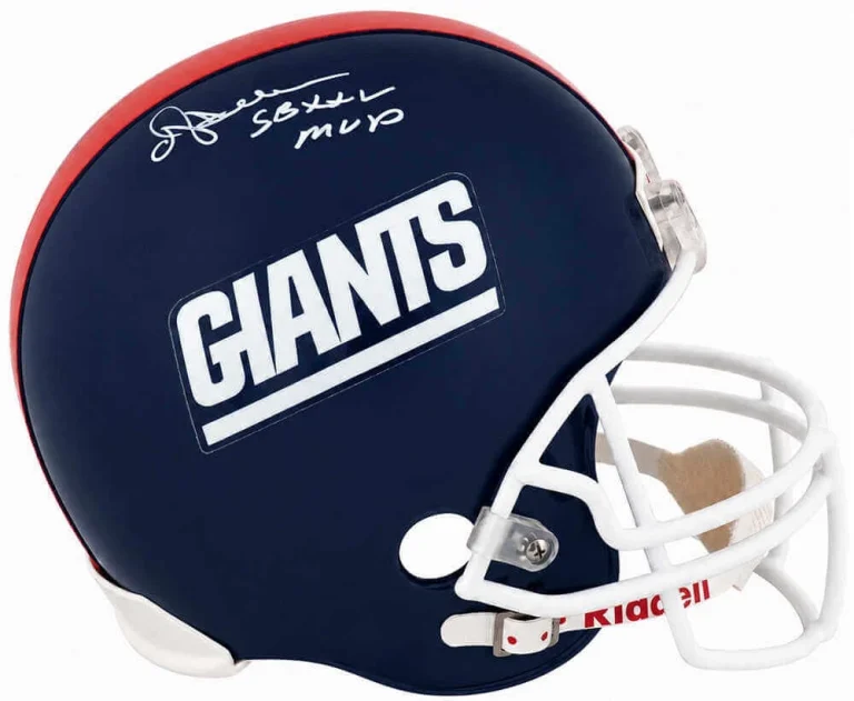 Ottis Anderson Signed Giants T/B F/S VSR4 Rep Helmet w/SB MVP - In White -SS COA