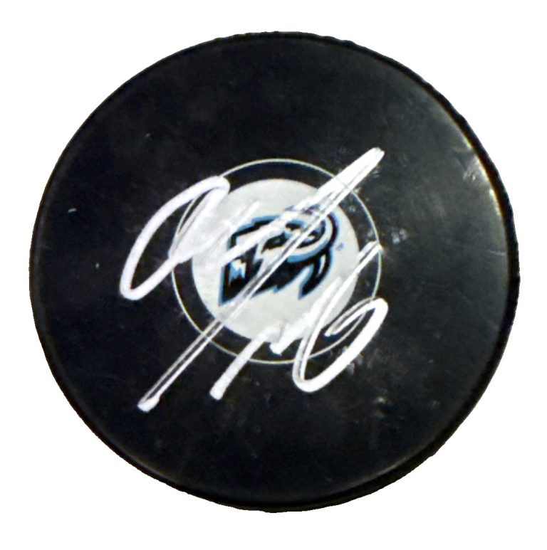 DMITRI SIMASHEV signed (UTAH MAMMOTH) Souvenir Hockey puck JSA CM05100