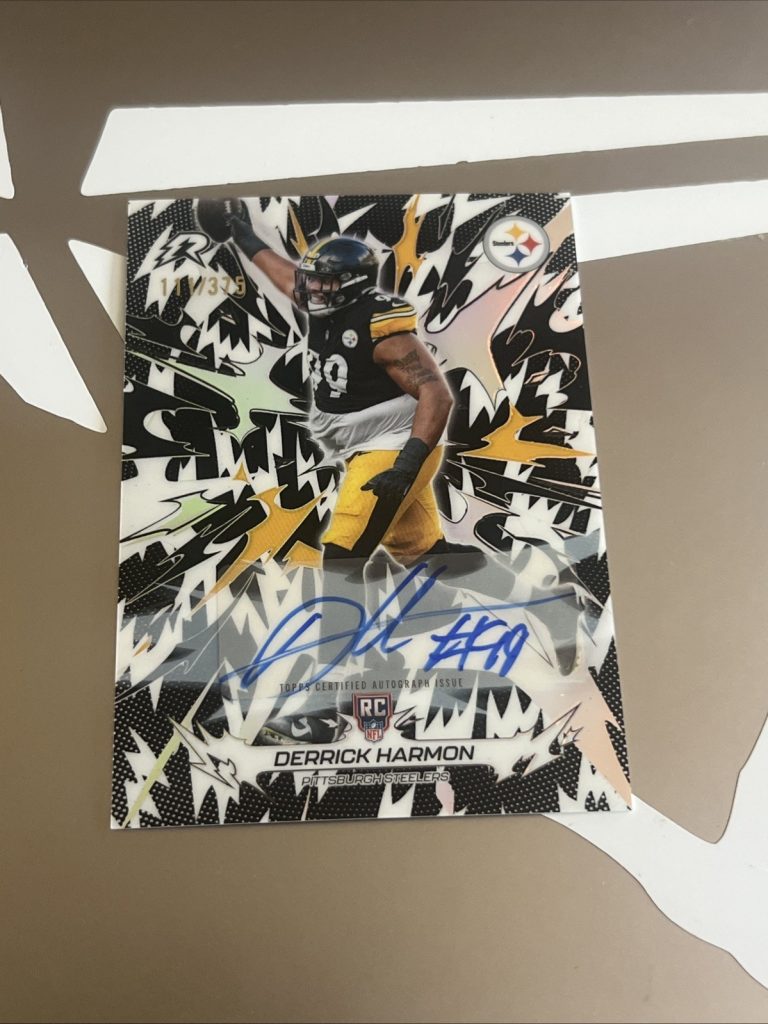 2025 Topps Resurgence #181 Derrick Harmon Signature Black & White Refractor /375