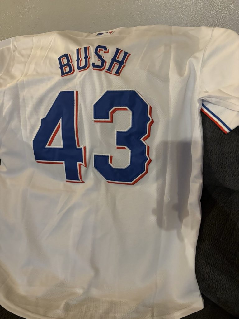 President George W Bush Texas Rangers Jersey Stitched Size XL