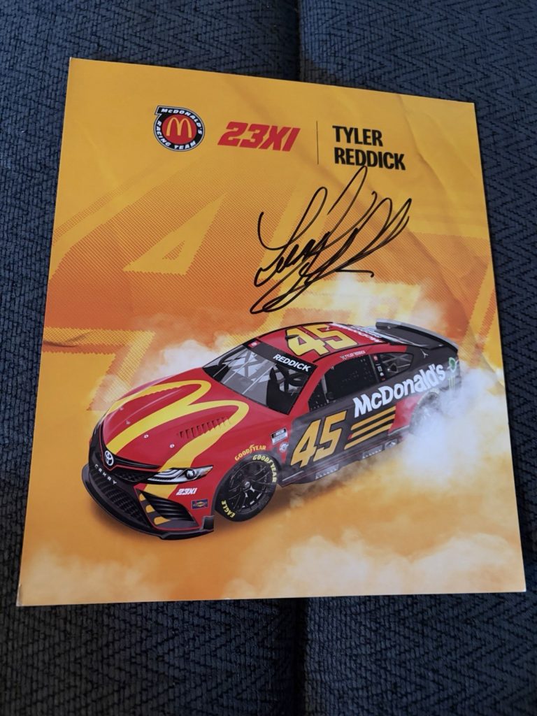 Tyler Reddick Signed Promo Hero Card Nascar Autographed 2023