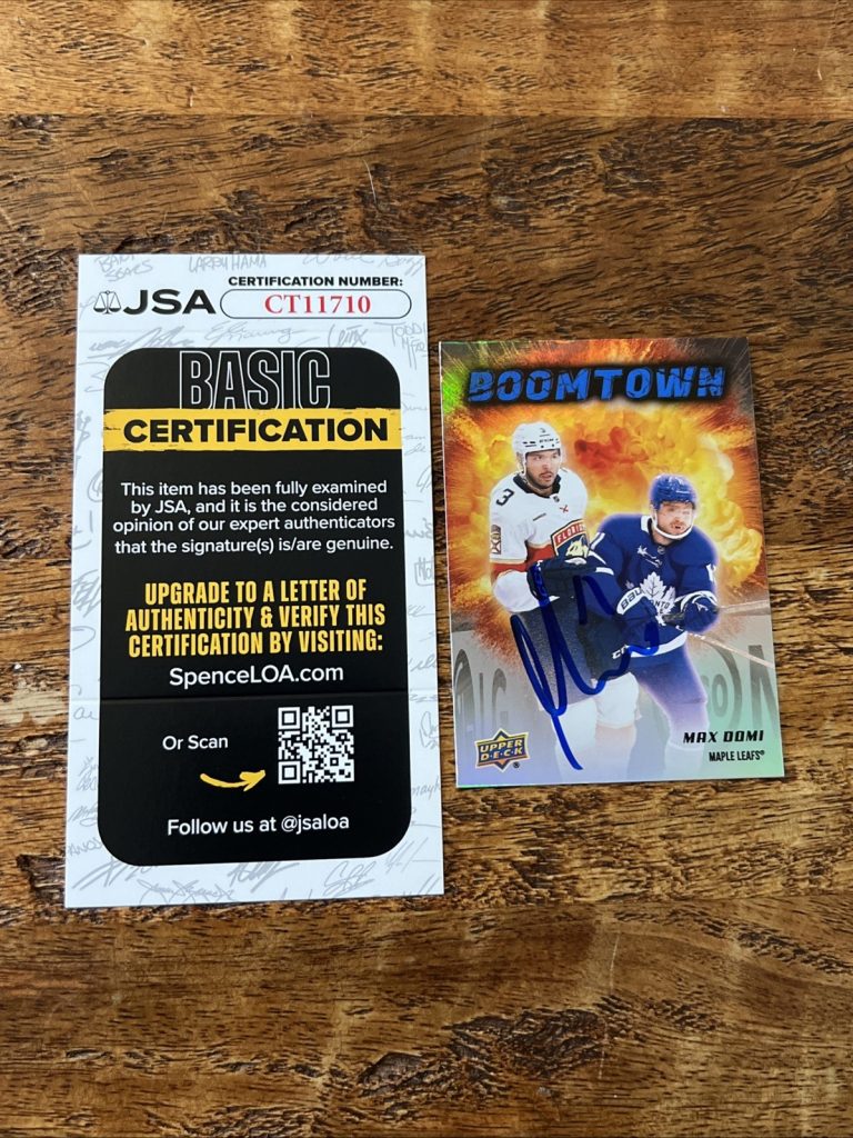 Max Domi IP Signed Upper Deck Card JSA Coa Maple Leafs Autographed