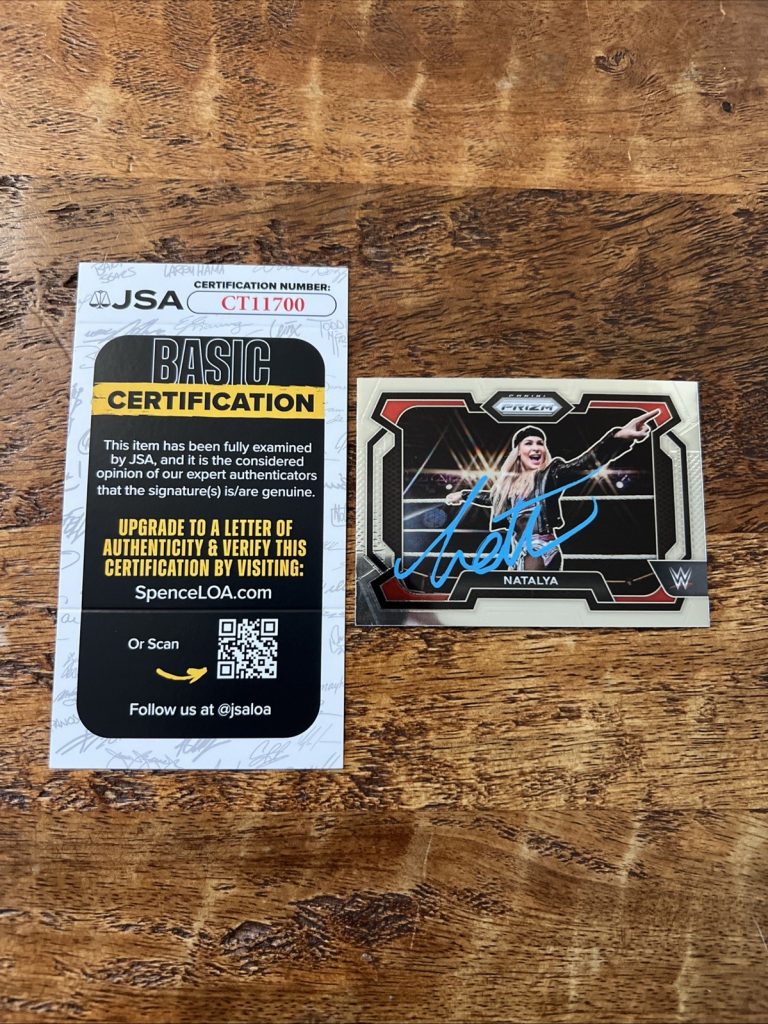 Natalya IP Signed Prizm Card JSA Coa Autographed WWE