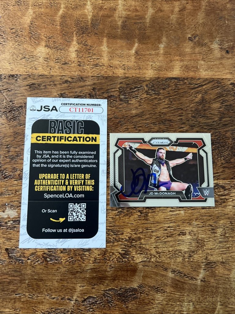JD McDonagh IP Signed Prizm Card JSA Coa Autographed WWE