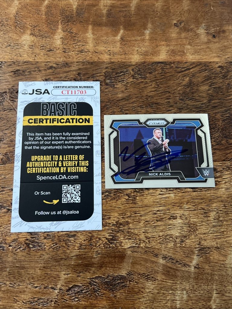 Nick Aldis IP Signed Prizm Card JSA Coa Autographed WWE