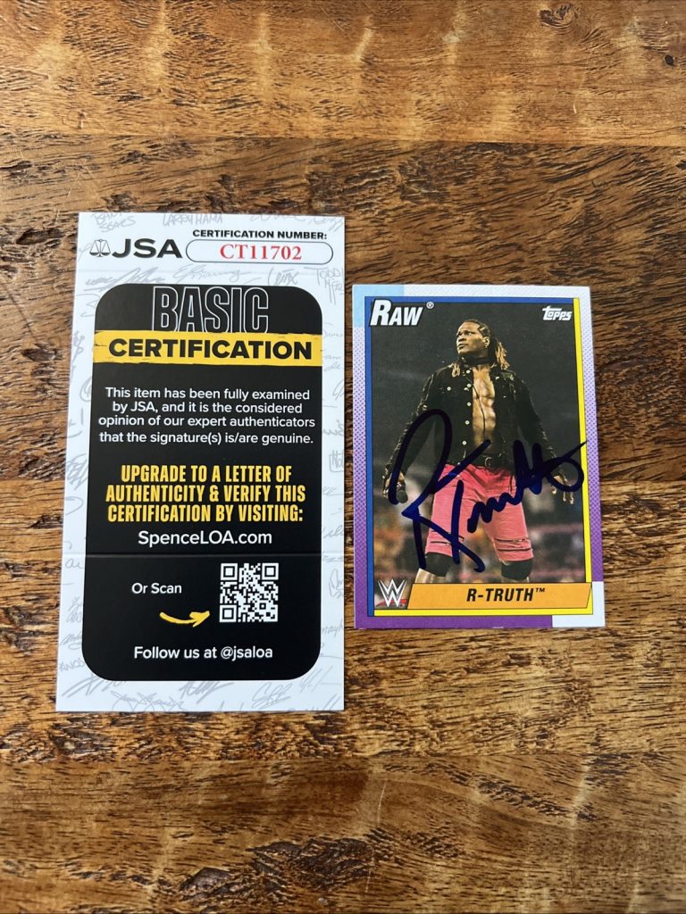 R-Truth IP Signed Topps Card JSA Coa Autographed WWE