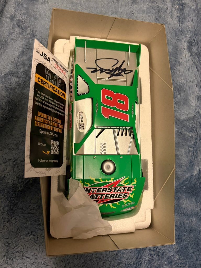Kyle Busch Signed 2008 1:24 Diecast JSA Authenticated COA Interstate Batteries