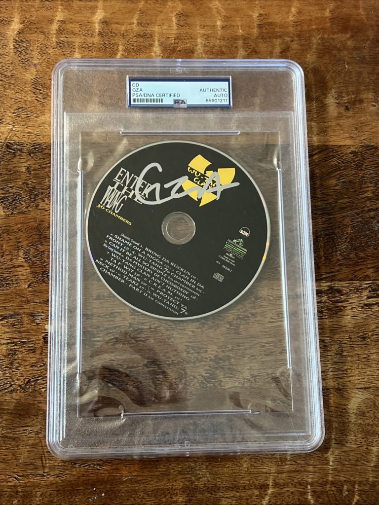 GZA Signed Enter The Wu Tang CD PSA/DNA Coa Slab Autographed Wu Tang Clan
