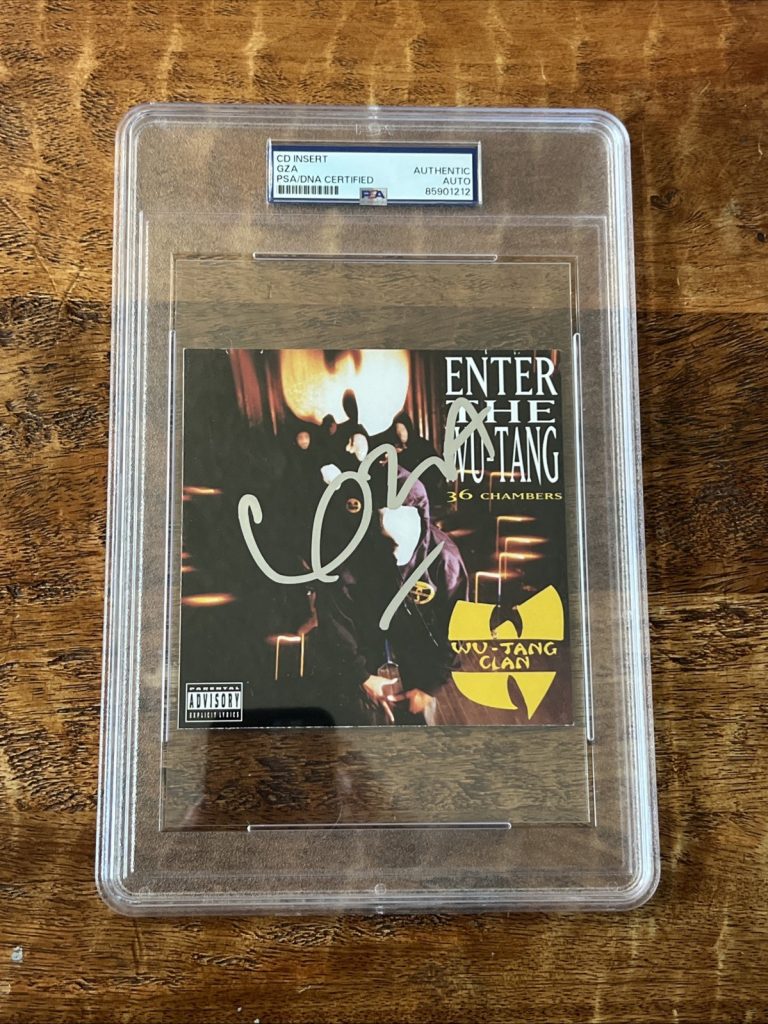 GZA Signed Enter The Wu Tang CD PSA/DNA Coa Slab Autographed Wu Tang Clan
