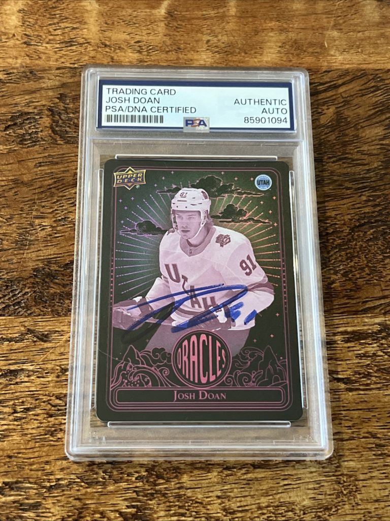 Josh Doan IP Signed Upper Deck RC Card PSA DNA Coa Slab Mammoth Autographed