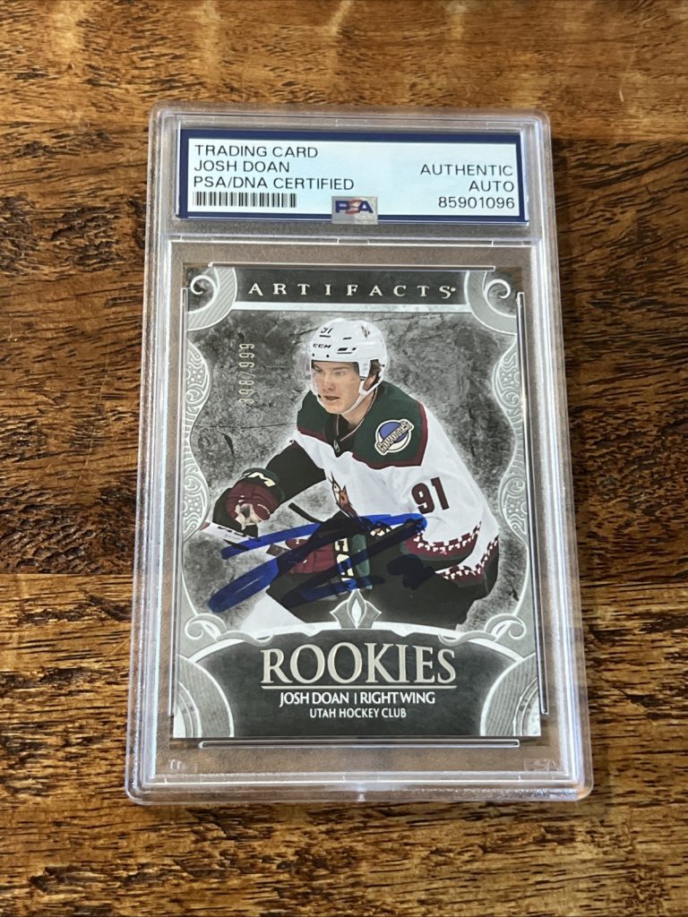 Josh Doan IP Signed Upper Deck Artifacts RC Card PSA DNA Slab Coyotes Auto
